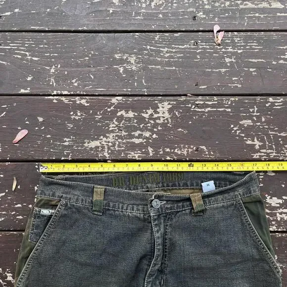 (34x32) Vintage 90s Y2K South Pole Style Camouflage Camo Patchwork Baggy Jeans - Picture 4 of 7